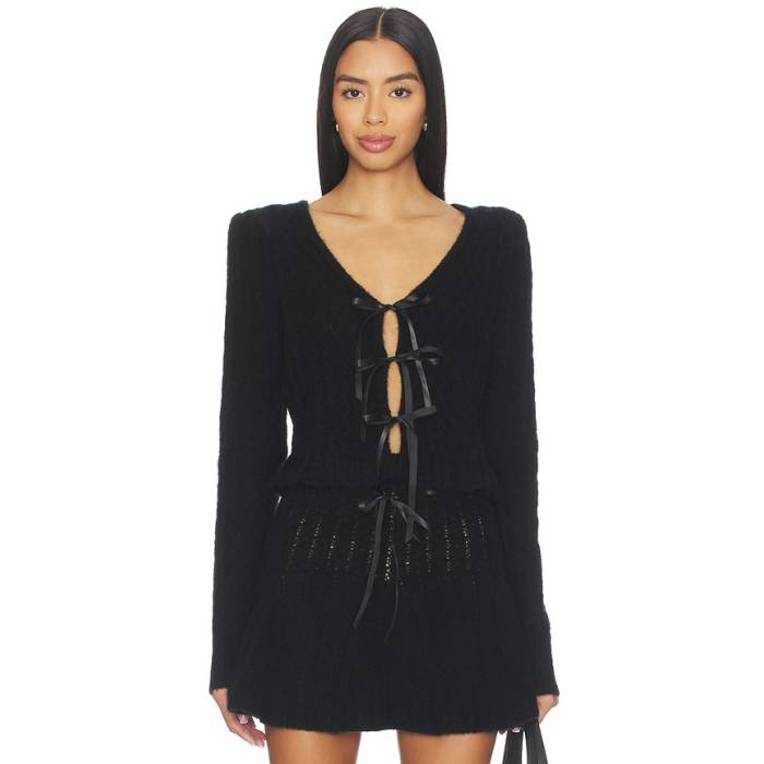 Majorelle 【 Serra Cardigan Women Black 】 ジレー レディース 黒いこと 黒いこと