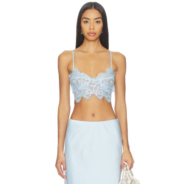 バル一点 Bardot 【 X Revolve Linella Lace Bralette Women Soft Blue 】 レディース 青碧 青色 レディースファッション-タンクトップ-トップス