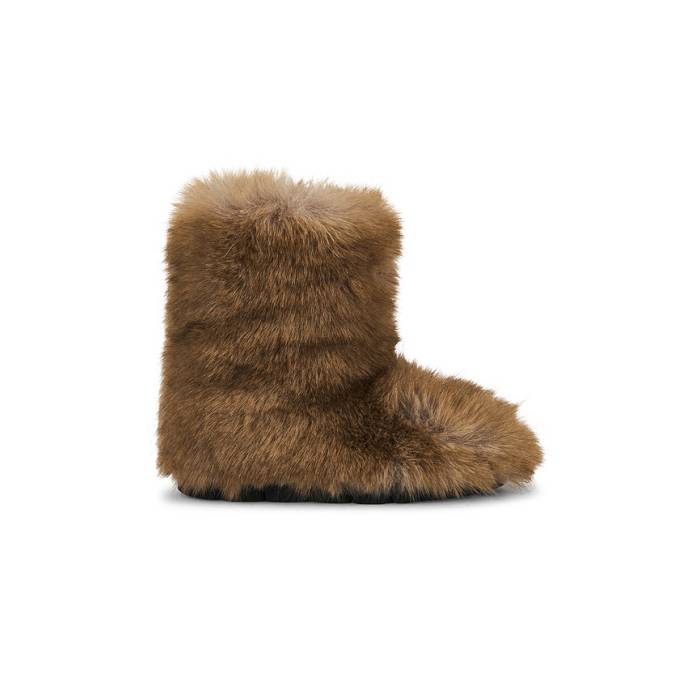 Msgm 【 Fluffy Flat Boot Women Natural 】 ブーツ レディース 自然的