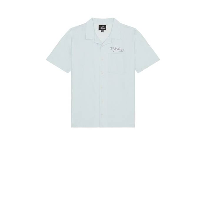 ボルコム Volcom 【 Otis Stone Camp Shirt Men Carolina Blue 】 メンズ カロライナ 青み 青色