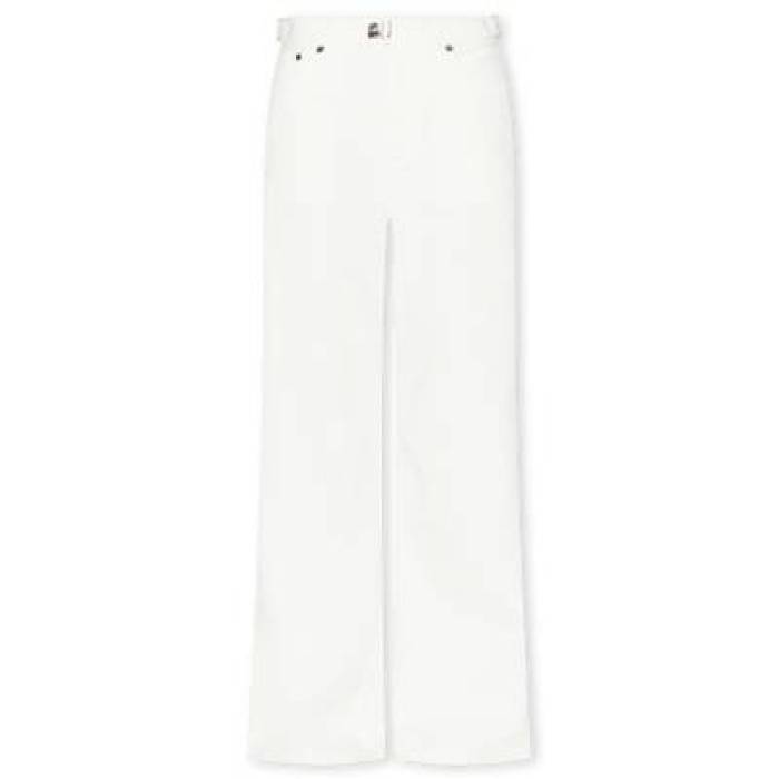 Still Here 【 Buckle Wide Leg Jeans Women Milk 】 バックル ジーンズ レディース