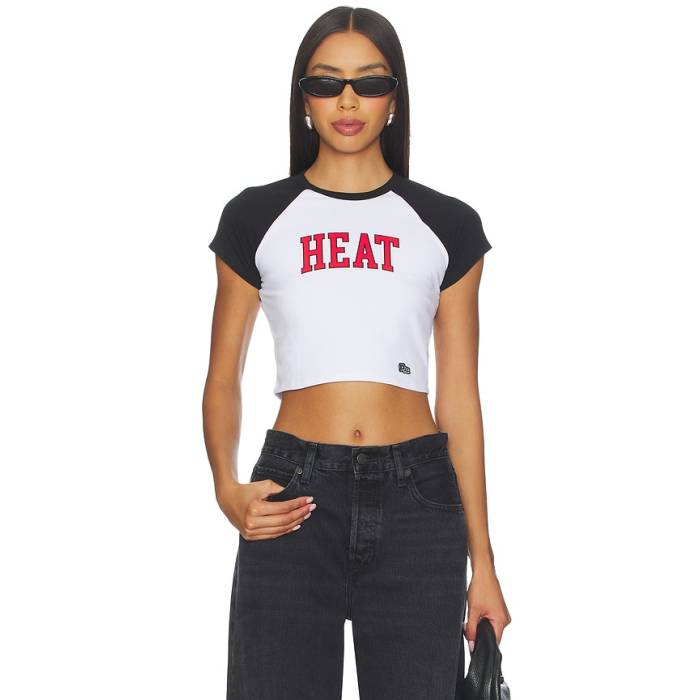Hype And Vice 【 Miami Heat Homerun Tee Women Black 】 マイアミ 熱さ プルオーバー レディース 黒いこと 黒いこと