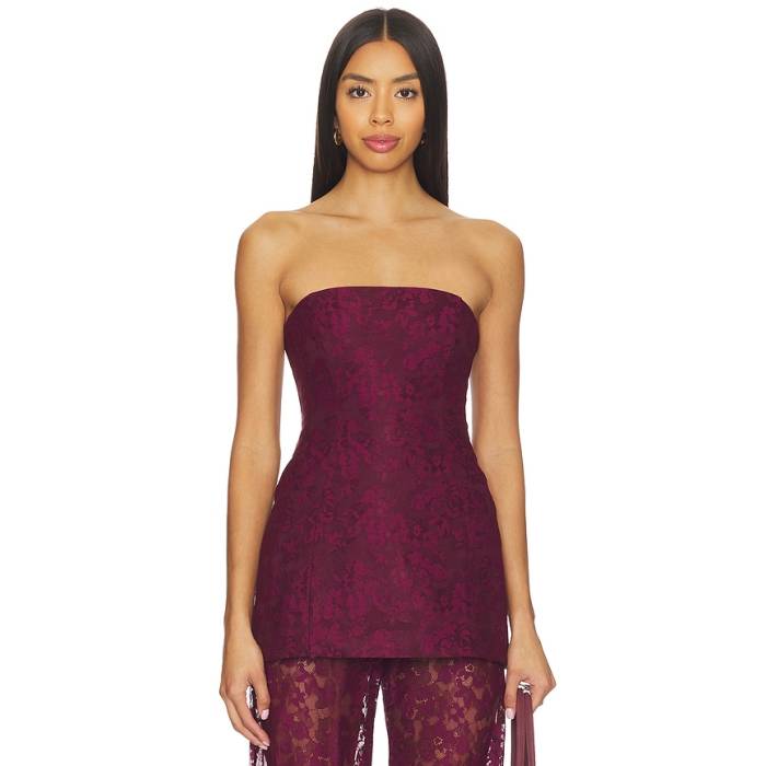 アマンダアプリチャード Amanda Uprichard 【 X Revolve Linda Tunic Women Wine 】 レディース