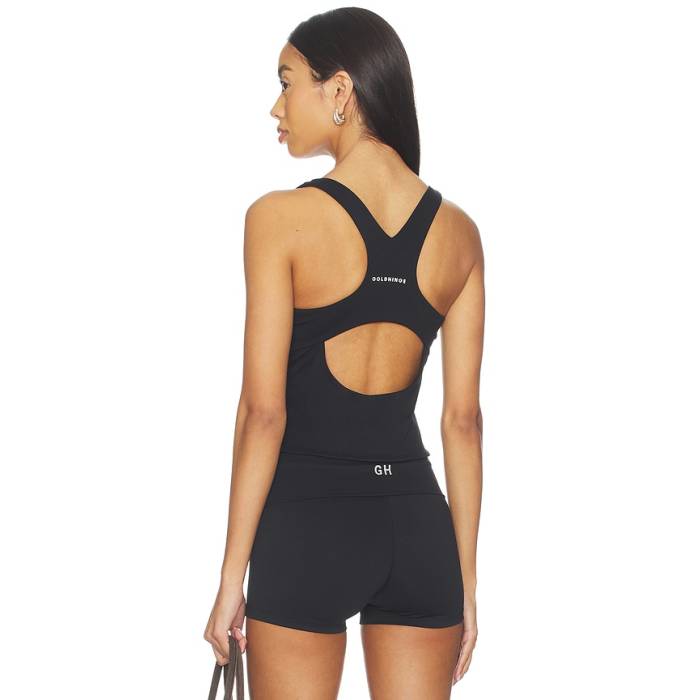 Gold Hinge 【 Coresculpt Cut Out Tank Top Women Black 】 貯蔵タンクいの一番 レディース 黒いこと 黒いこと