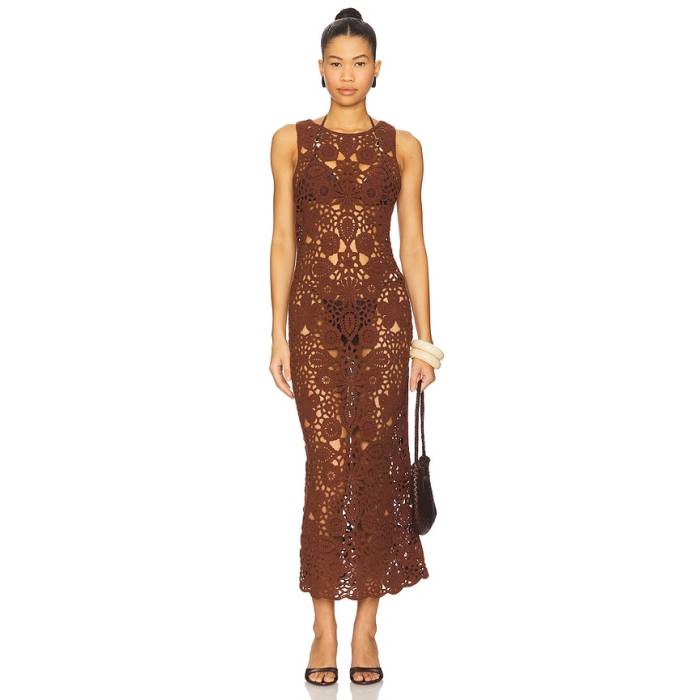Sndys 【 Tala Maxi Dress Women Sepia 】 御召しもの レディース