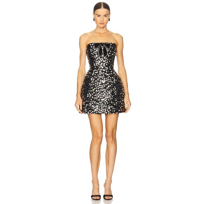Bronx And Banco 【 Maraya Sequin Mini Dress Women Black 】 お召しもの レディース 黒いこと 黒いこと ドレス-レディースファッション