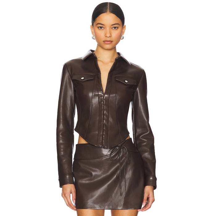 アマンダアプリチャード Amanda Uprichard 【 X Revolve Bristol Top Women Cocoa 】 ブリストル レディース