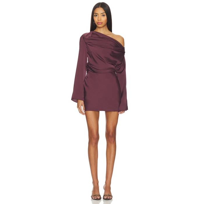 Sndys 【 Calissa Mini Dress Women Plum 】 御召しもの レディース