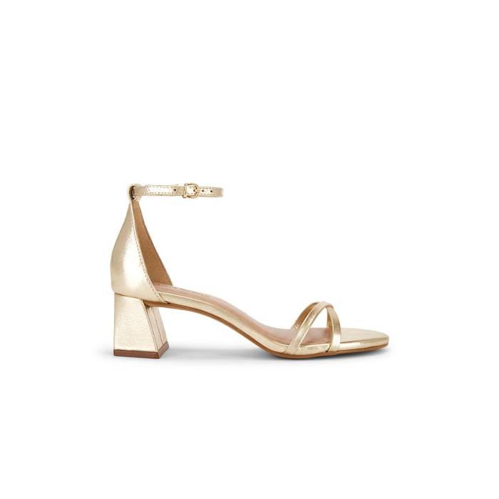 スティーブマデン Steve Madden 【 Rae Sandal Women Gold Leather 】 レディース ゴールド なめし革