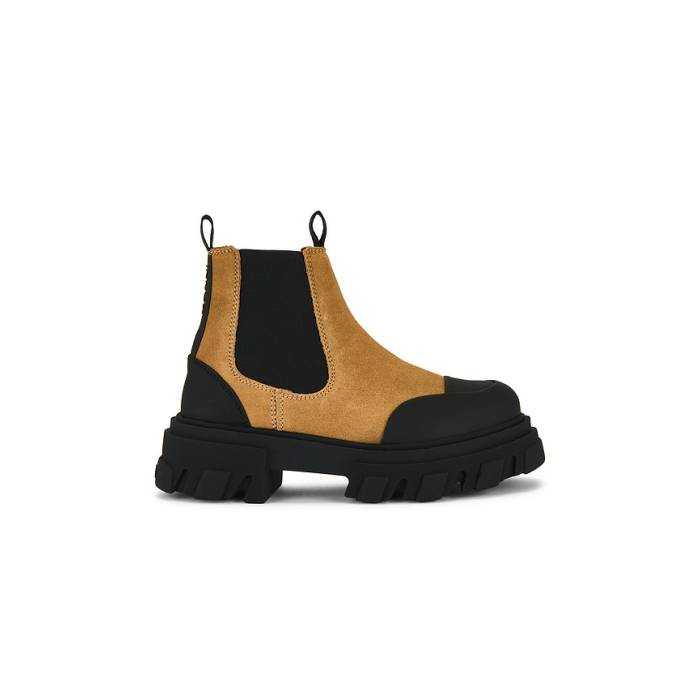 ガニー Ganni 【 Cleated Chelsea Boot Women Cognac 】 ブーツ レディース