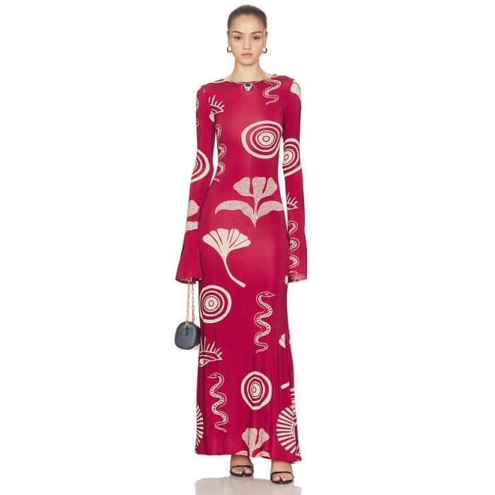 Cala De La Cruz 【 Amay Dress Women Isis Carmin 】 御召しもの レディース