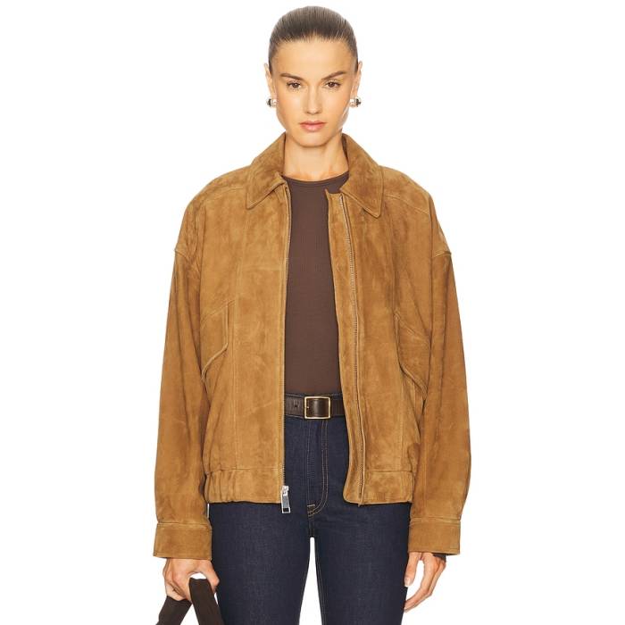 Grlfrnd 【 Wren Suede Bomber Women Cognac 】 スエード・スウェード レディース
