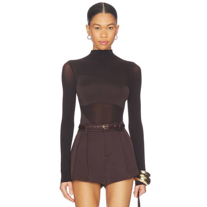 ウォルフォード Wolford 【 Shade String Bodysuit Women Soft Cacao 】 上半身背広 レディース