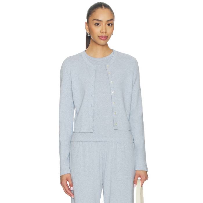 Leset 【 Nando Cardigan Women Ciel Melange 】 ジレー レディース