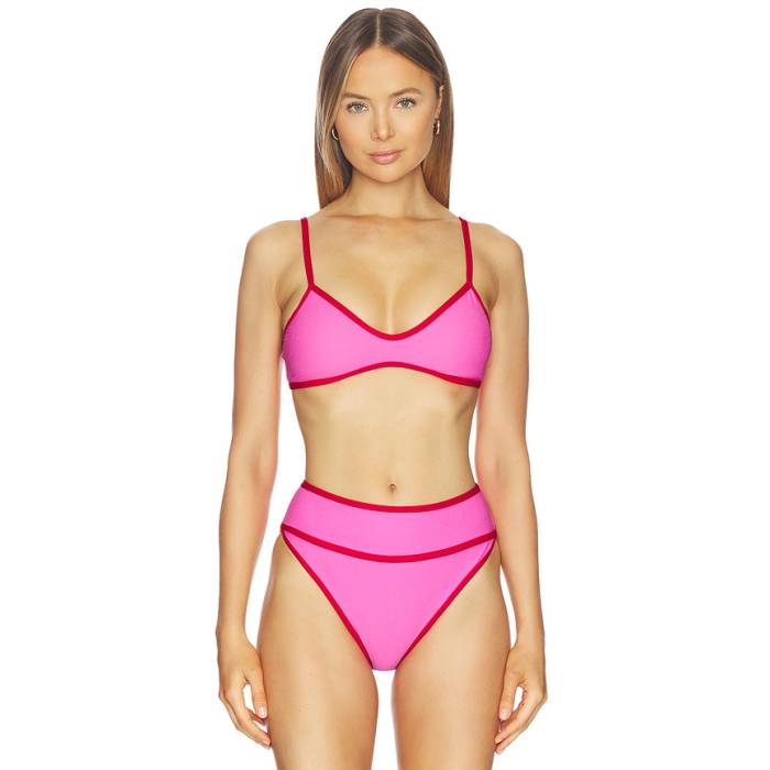 ビーチライオット Beach Riot 【 Leona Bikini Top Women Electric Pink 】 レディース pink ピンク｜スニケス