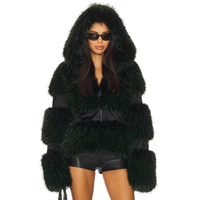 Kim Shui 【 Memphy Faux Fur Coat Women Green 】 レディース green 緑・緑であること