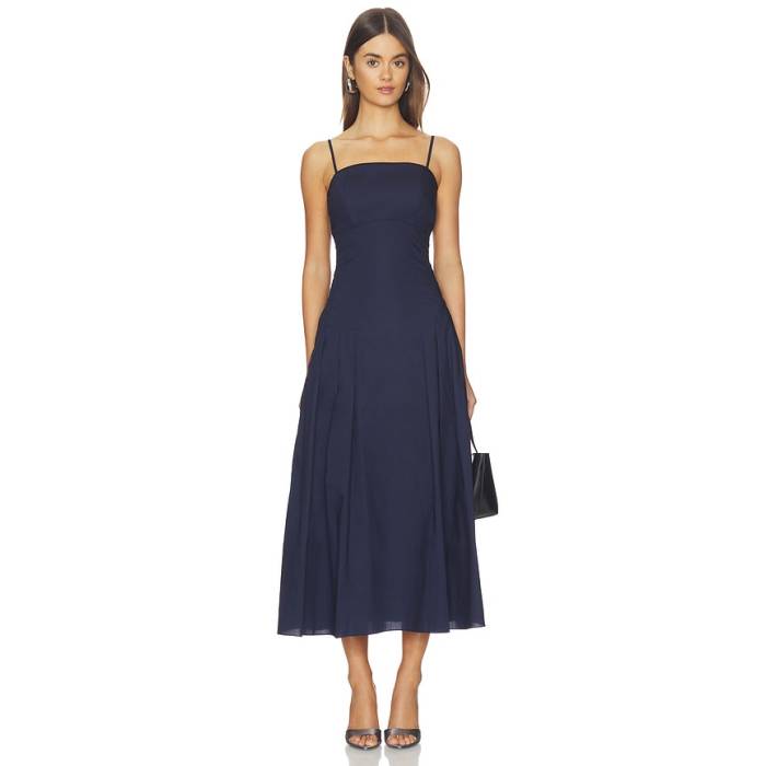 Kika Vargas 【 Lena Dress Women Navy 】 御召しもの レディース 紺色 米国海軍