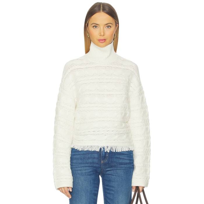 Guest In Residence 【 Cropped Cable Turtleneck Sweater Women Cream 】 調教師 レディース 皮膚軟化剤