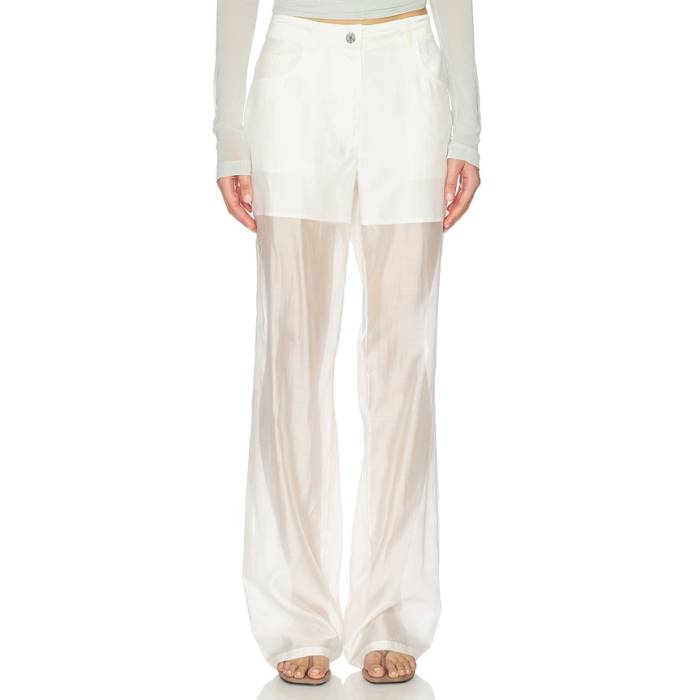 ヘルムートラング Helmut Lang 【 Sheer Bootcut Pant Women Soft White 】 パンツ レディース 白色 ホワイト｜スニケス