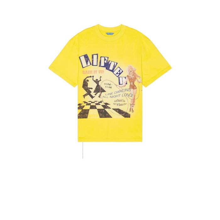 Lifted Anchors 【 Lines T-Shirt Men Washed Mustard 】 プルオーバー メンズ