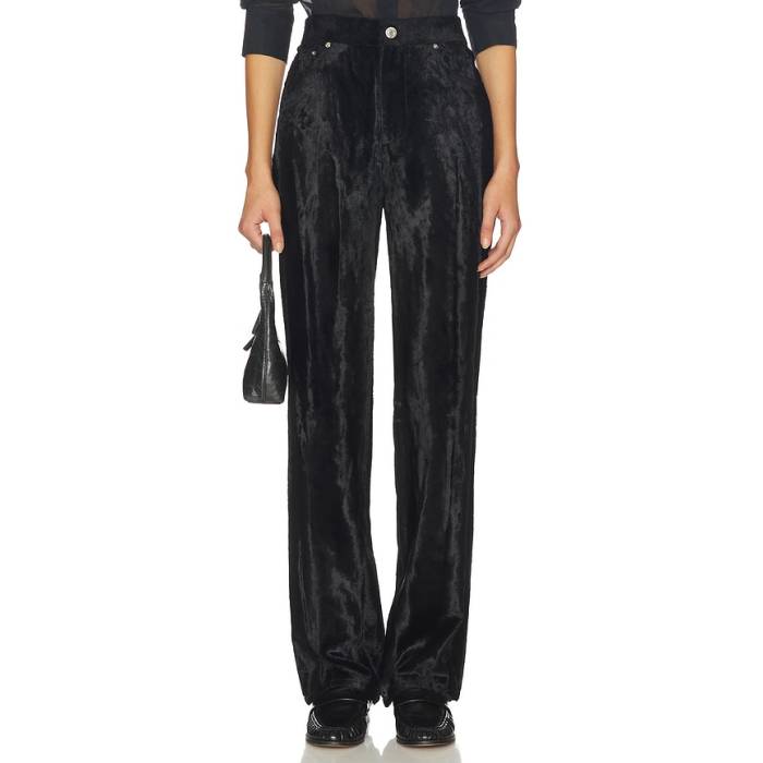 ヘルムートラング Helmut Lang 【 Pony High Rise Straight Women Black 】 子馬 御機嫌 ライズ レディース 黒いこと 黒いこと