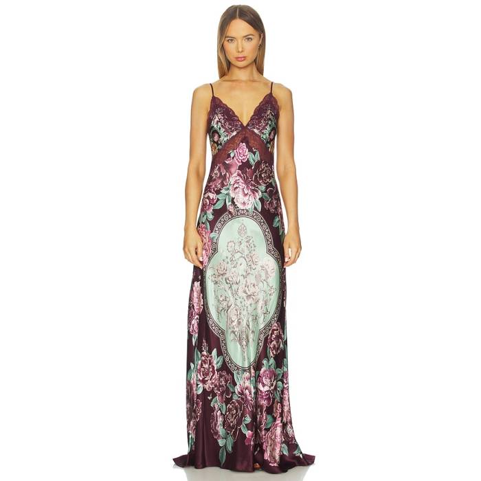 カミーラ Camilla 【 V Neck Long Bias Slip Dress With Train Women If These Tiles Could Talk 】 お召しもの レディース