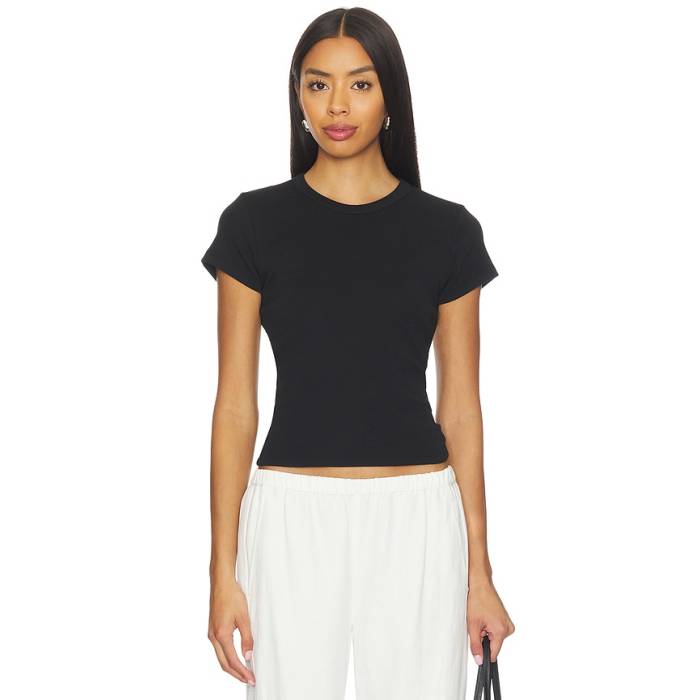 Leset 【 Nando Slim Fit Tee Women Black 】 slim か細い プルオーバー レディース 黒いこと 黒いこと