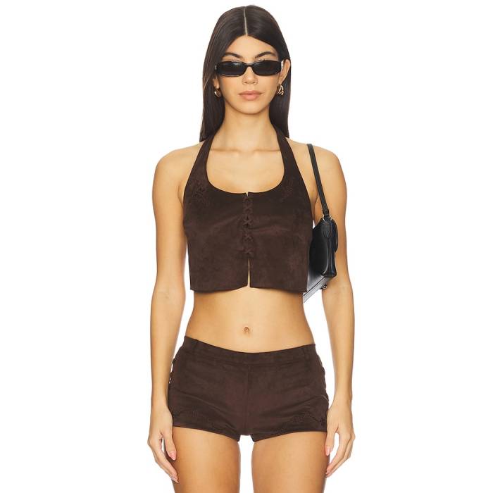 Frankies Bikinis 【 Delilah Tank Top Women Desert Suede 】 タンクトップ レディース スエード・スウェード|スニケス