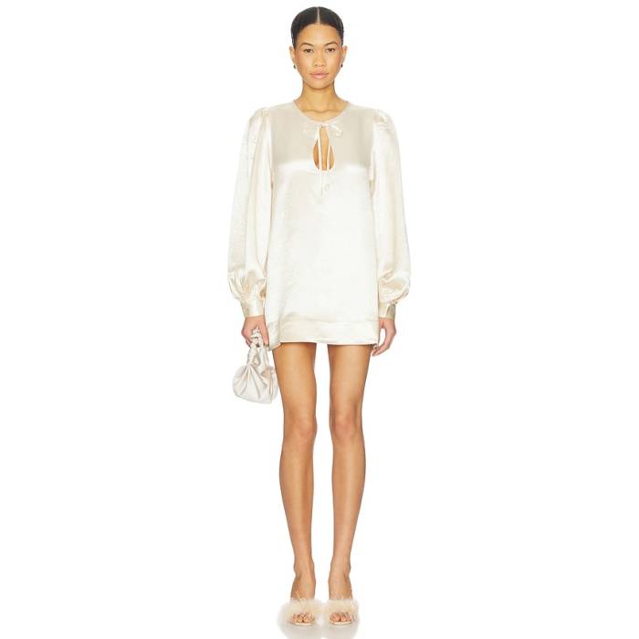 Bubish 【 Penelope Mini Dress Women Ivory 】 お召しもの レディース 象牙色