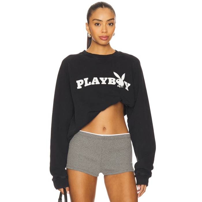 Playboy 【 Masthead Sweatshirt Men Black 】 汗水 調教師 メンズ 黒いこと 黒いこと