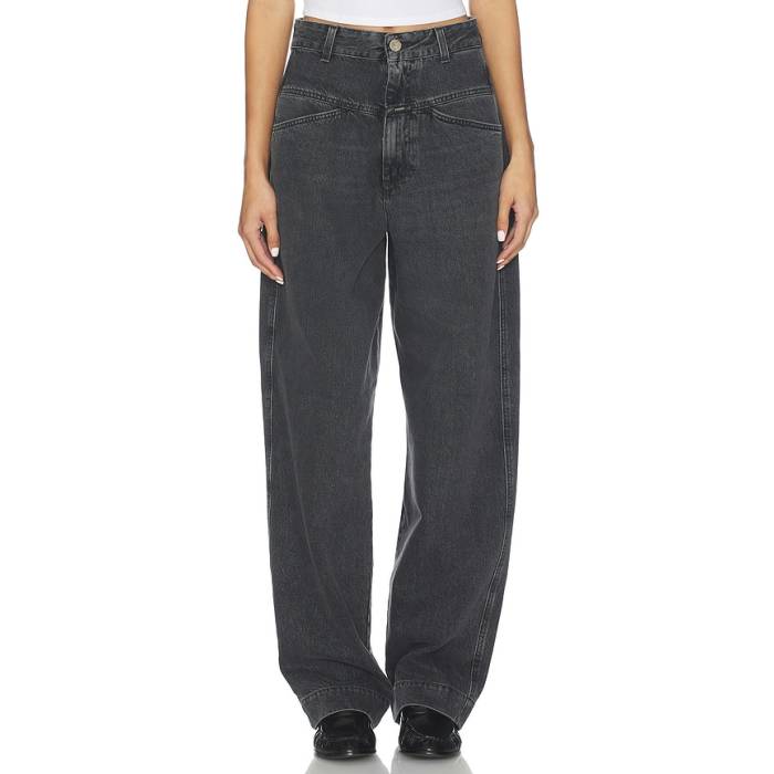 Closed 【 Deni Wide Leg Jeans Women Dark Grey 】 デニム レディース 薄墨色 薄墨色