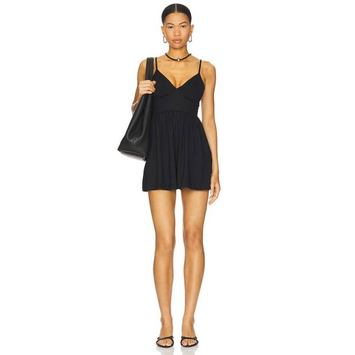 スサナモナコ Susana Monaco 【 String Romper Women Black 】 ロンパース レディース 黒いこと 黒いこと