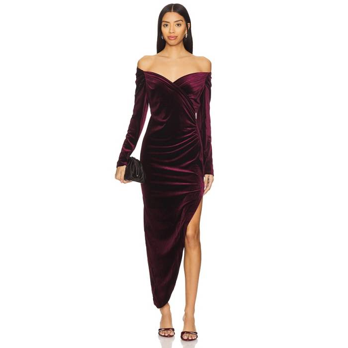 Astr The Label 【 Sirca Dress Women Dark Wine 】 お召しもの レディース