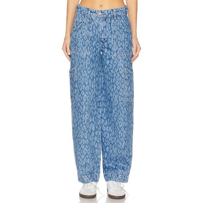 Damson Madder 【 Drew Straight Leg Jeans Women Leopard Laser 】 デニム レディース ヒョウ柄 レオパード Laser レーザ