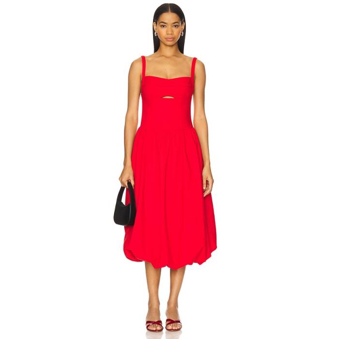 Astr The Label 【 Jevi Dress Women Red 】 御召しもの レディース Red 赤・赤いこと