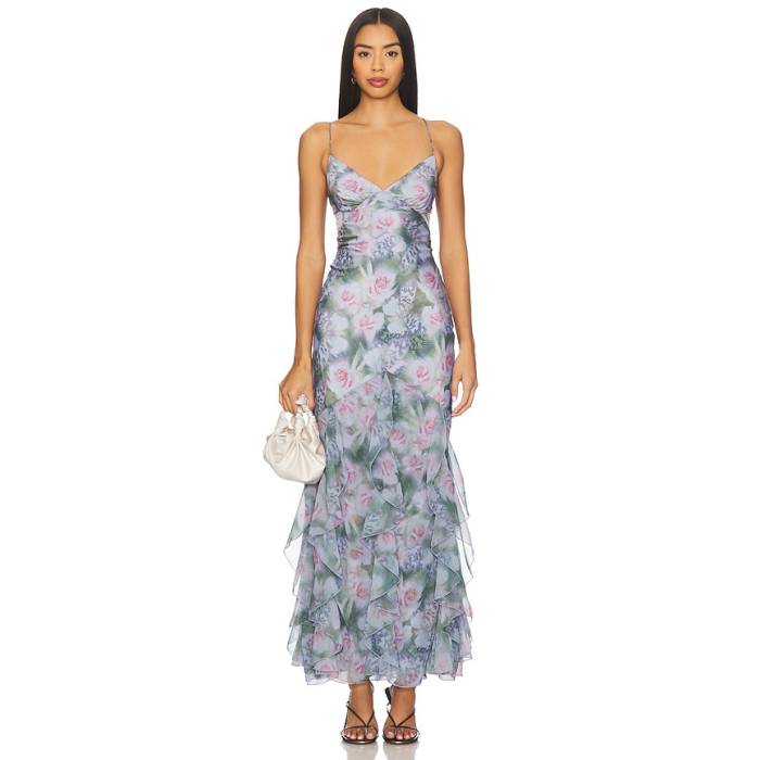 For Love \u0026 Lemons 【 Elea Maxi Dress Women Purple 】 お召しもの レディース Purple 紫・パープル