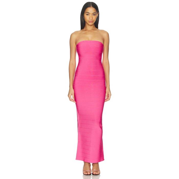 Nbd 【 Kirstyn Strapless Maxi Tube Dress Women Hot Pink 】 御召しもの レディース pink サクラ色