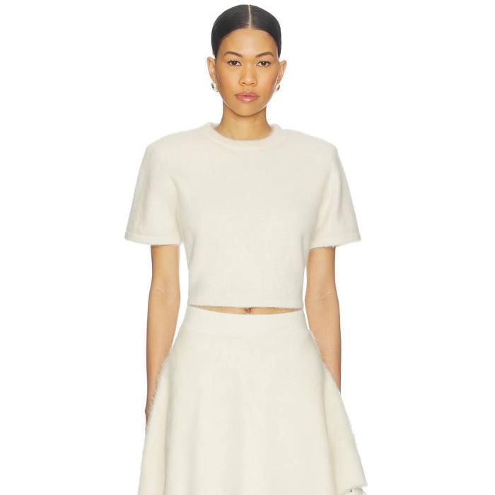 Dodiee 【 Talia Alpaca Wool Tshirt Women Cream 】 レディース 皮膚軟化剤