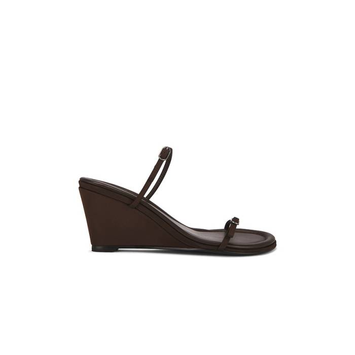 St. Agni 【 Petit Belt Detail Wedge Sandal Women Mocha 】 三尺帯 ウェッジ レディース