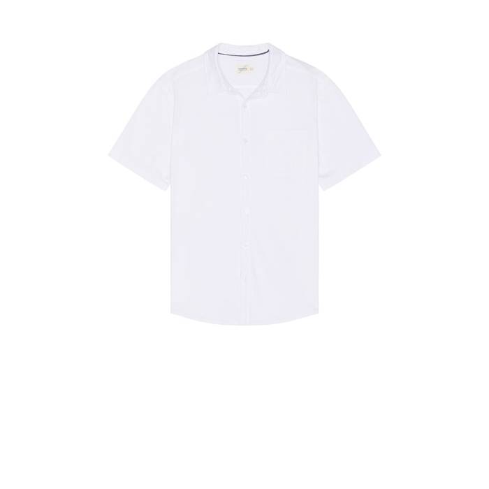 Fair Harbor 【 The Short Sleeve Saltaire Shirt Men White 】 Sleeve スリーブ メンズ 白色 ホワイト