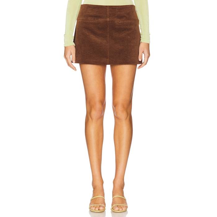 Simonmiller 【 Twiggy Corduroy Mini Skirt Women Choco Brown 】 コーデュロイ レディース 茶色 ブラウン｜スニケス