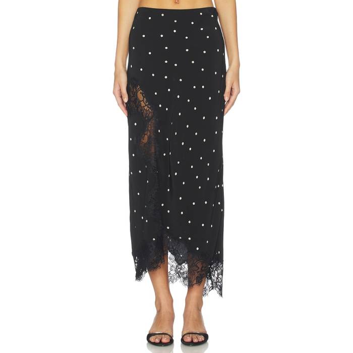エーエルシー A.l.c. 【 Olivia Skirt Women Black \u0026Amp; Cream 】 レディース 黒いこと 黒いこと 皮膚軟化剤