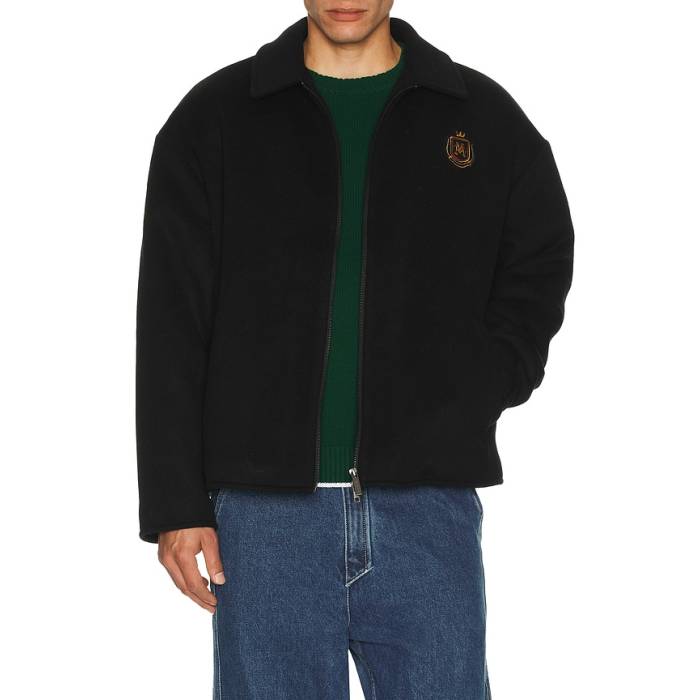 Malbon 【 Members Wool Jacket Men Black 】 Jacket 上衣 メンズ 黒いこと 黒いこと