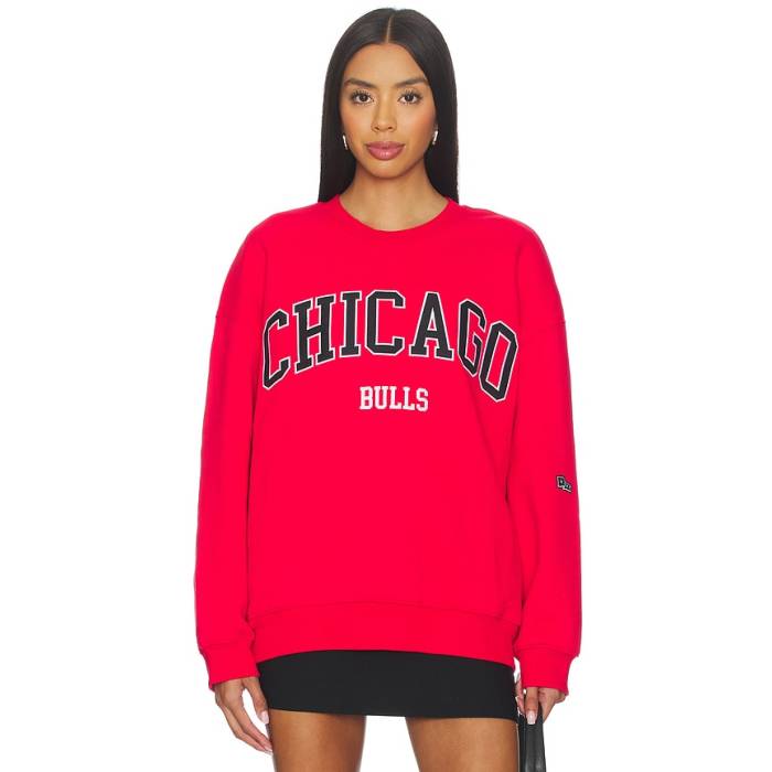 Hype And Vice 【 Chicago Bulls Offside Sweatshirt Women Red 】 風の強い町 ブルズ 汗水 調教師 レディース Red 赤・赤いこと