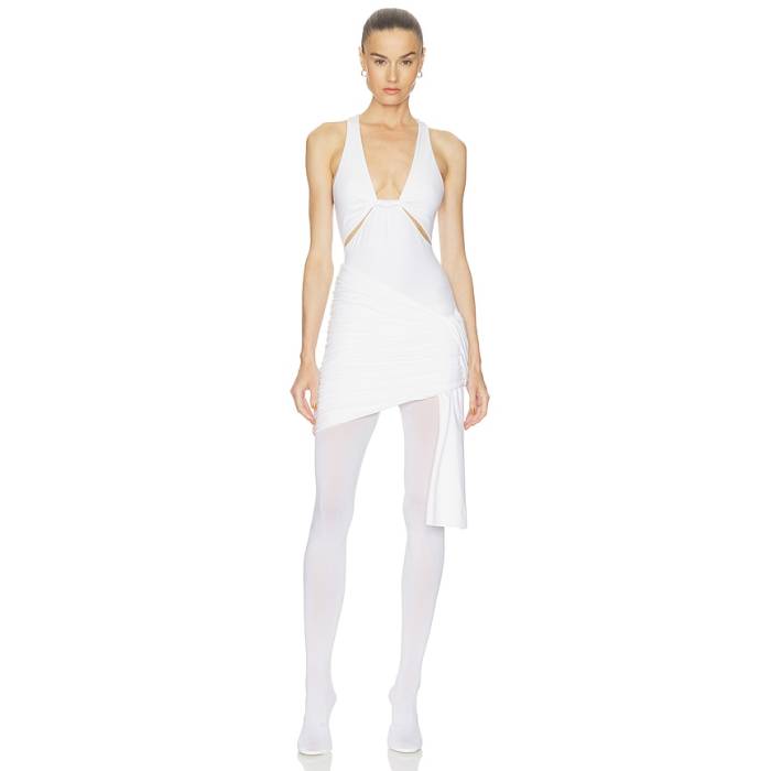 Haelo 【 Twist Drape Tank Dress Women White 】 貯蔵タンクいの一番 お召しもの レディース 白いこと 白いこと