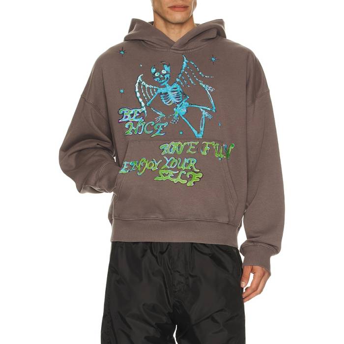Jungles 【 Enjoy Yourself Hoodie Men Grey 】 フーディー パーカー メンズ 薄墨色 薄墨色