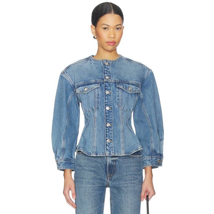 フレーム Frame 【 The Nipped Collarless Jacket Women Umbria 】 Jacket ジャケット レディース｜スニケス