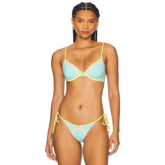 Beach Bunny 【 Daisy Balconette Bikini Top Women Frozen Daisy Dot 】 レディース｜スニケス