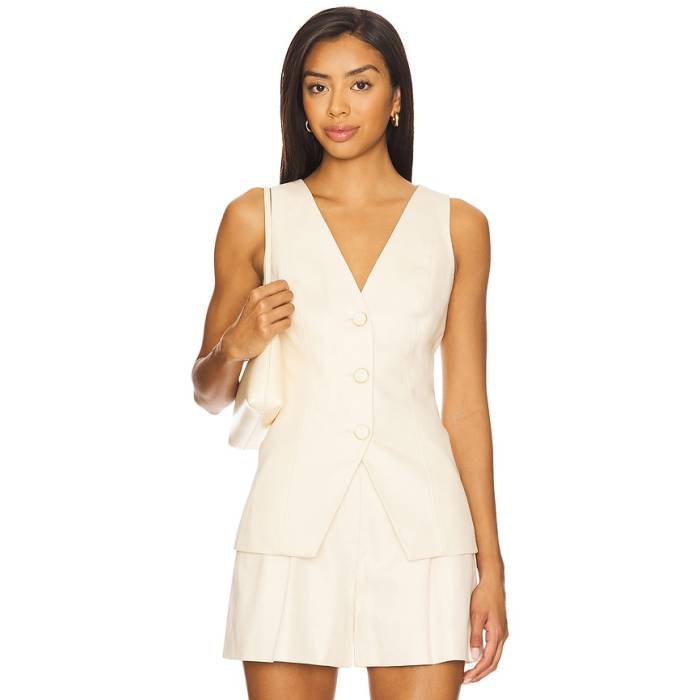Veronica Beard 【 Avalina Vest Women Ecru 】 より良い レディース