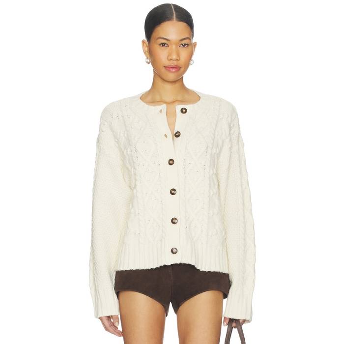 Tularosa 【 Clarra Cardigan Women Cream 】 ジレー レディース 皮膚軟化剤